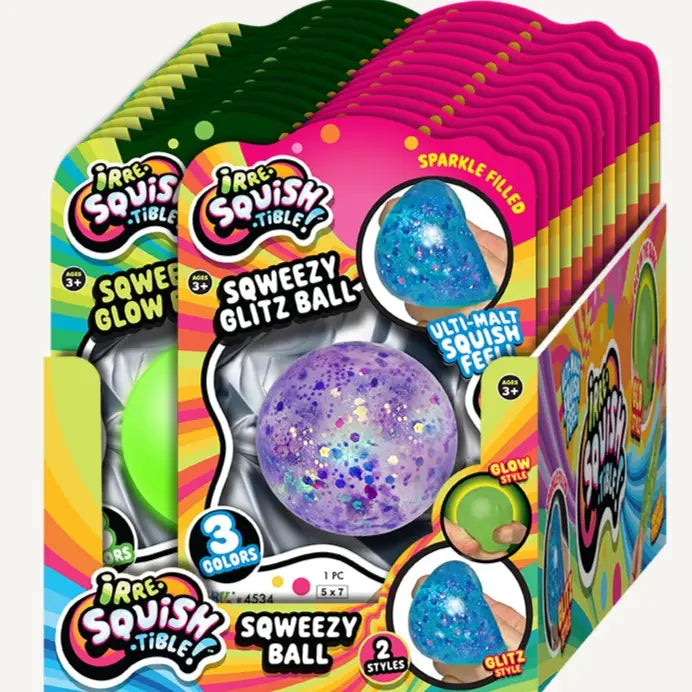 Grandpa Joe's Candy Shop Toys > Fidget Toys Irre-Squish-Tible Sqweezy Glitz Ball 075656045347 50342