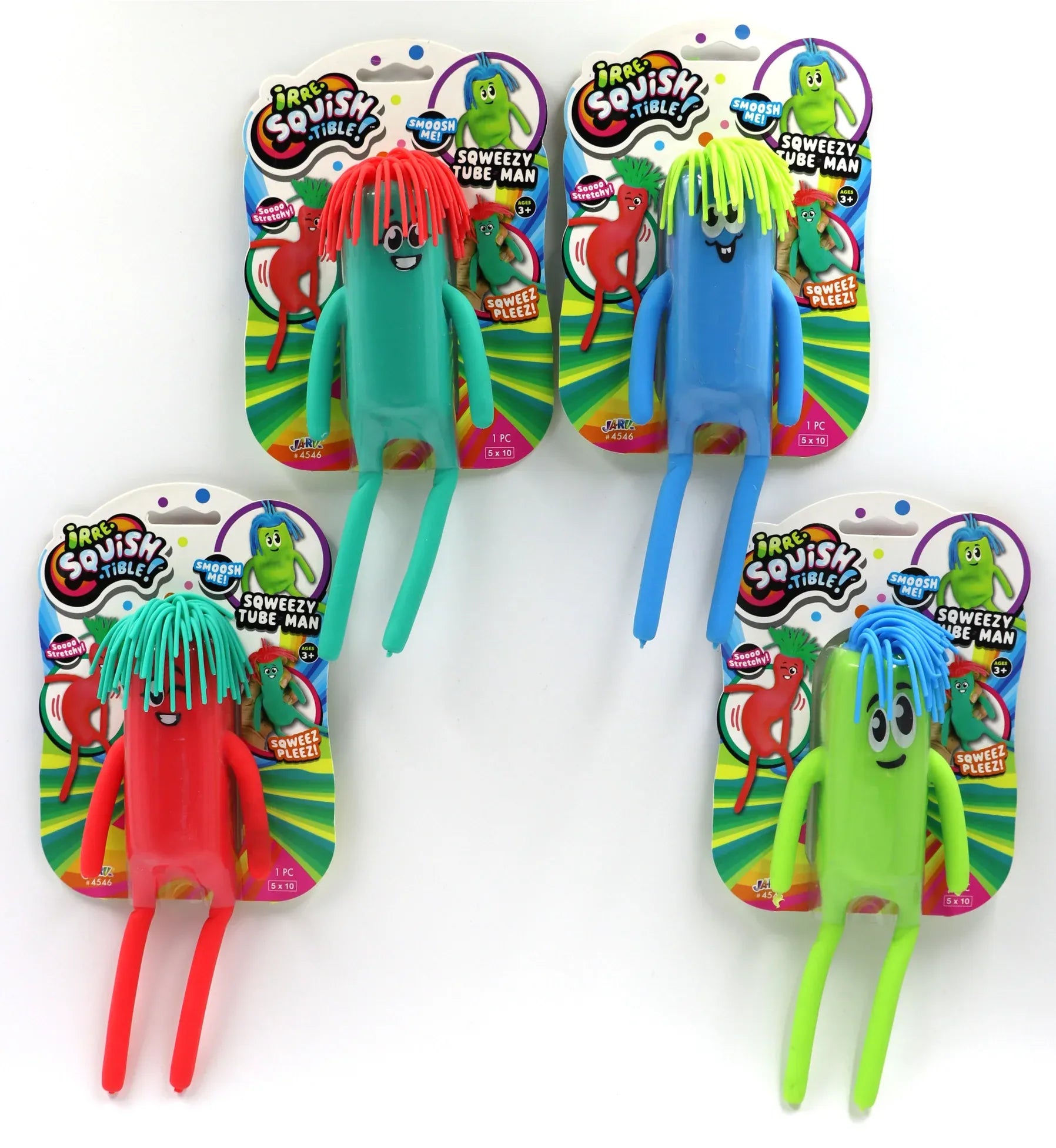 Grandpa Joe's Candy Shop Toys > Fidget Toys Irre-Squish-Tible Sqweezy Tube Man 075656045460 50348