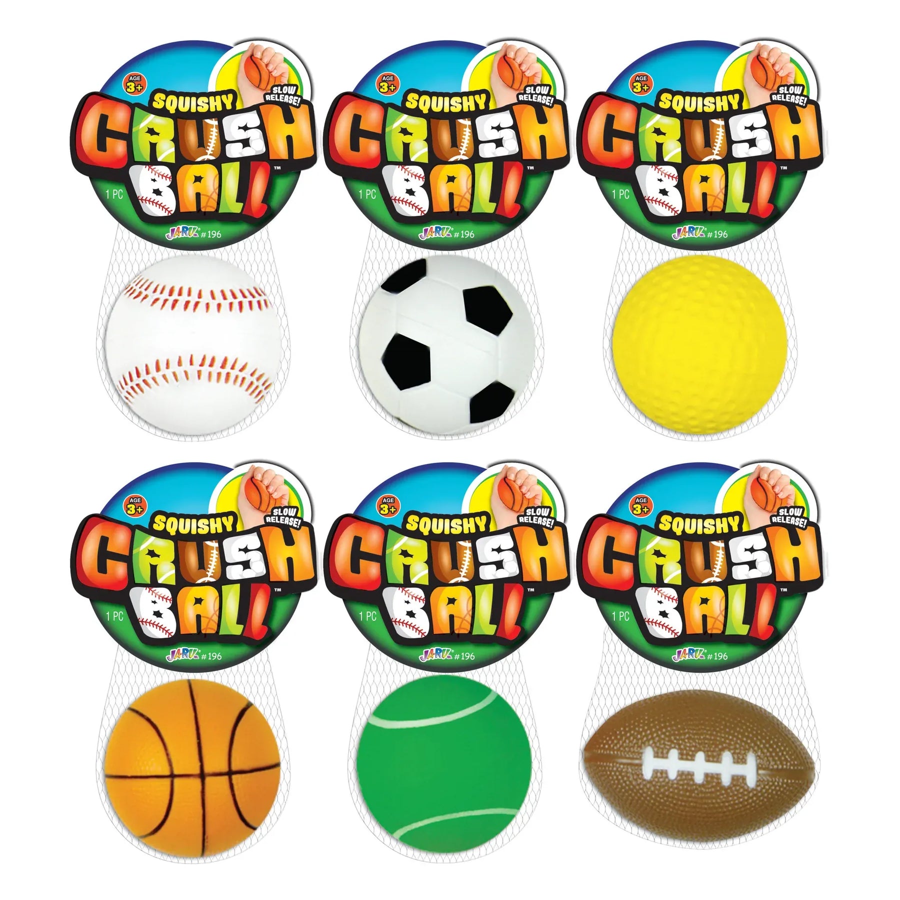 Grandpa Joe's Candy Shop Toys Squishy Crush Ball (Assorted) 075656001961 50334