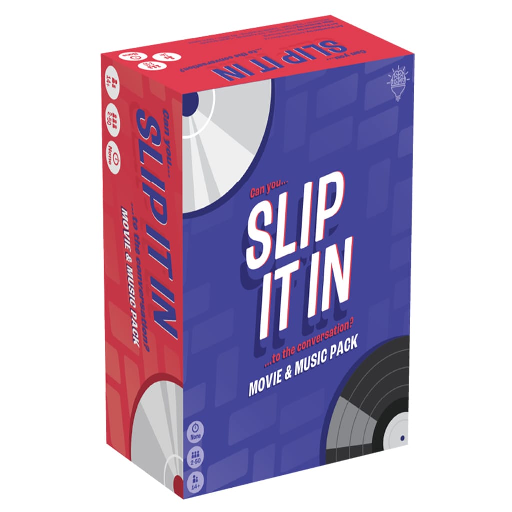 Gray Matters Games Board Games > Party Games > Expansions Slip It In: Movie & Music Pack 199874610979 SLIPMM2026