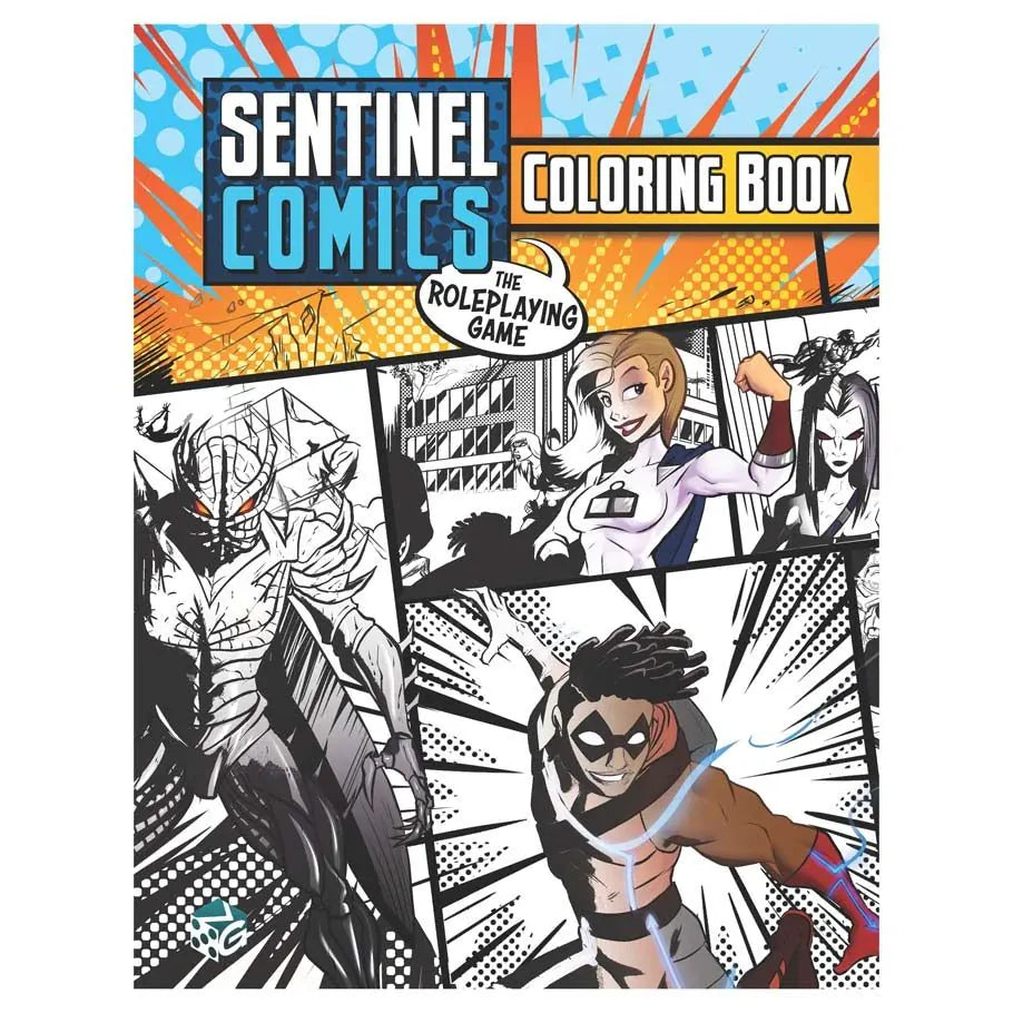 Greater Than Games Books > Coloring Books Sentinel Comics RPG: Coloring Book 9781947438057 GTGSRPGCOLR