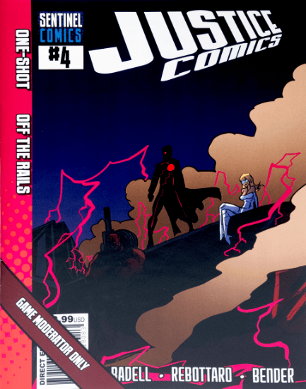 Greater Than Games Books > RPG JUSTICE COMICS (ONE SHOT) OFF THE RAILS 9781947438088 GTG SRPG-OFFR