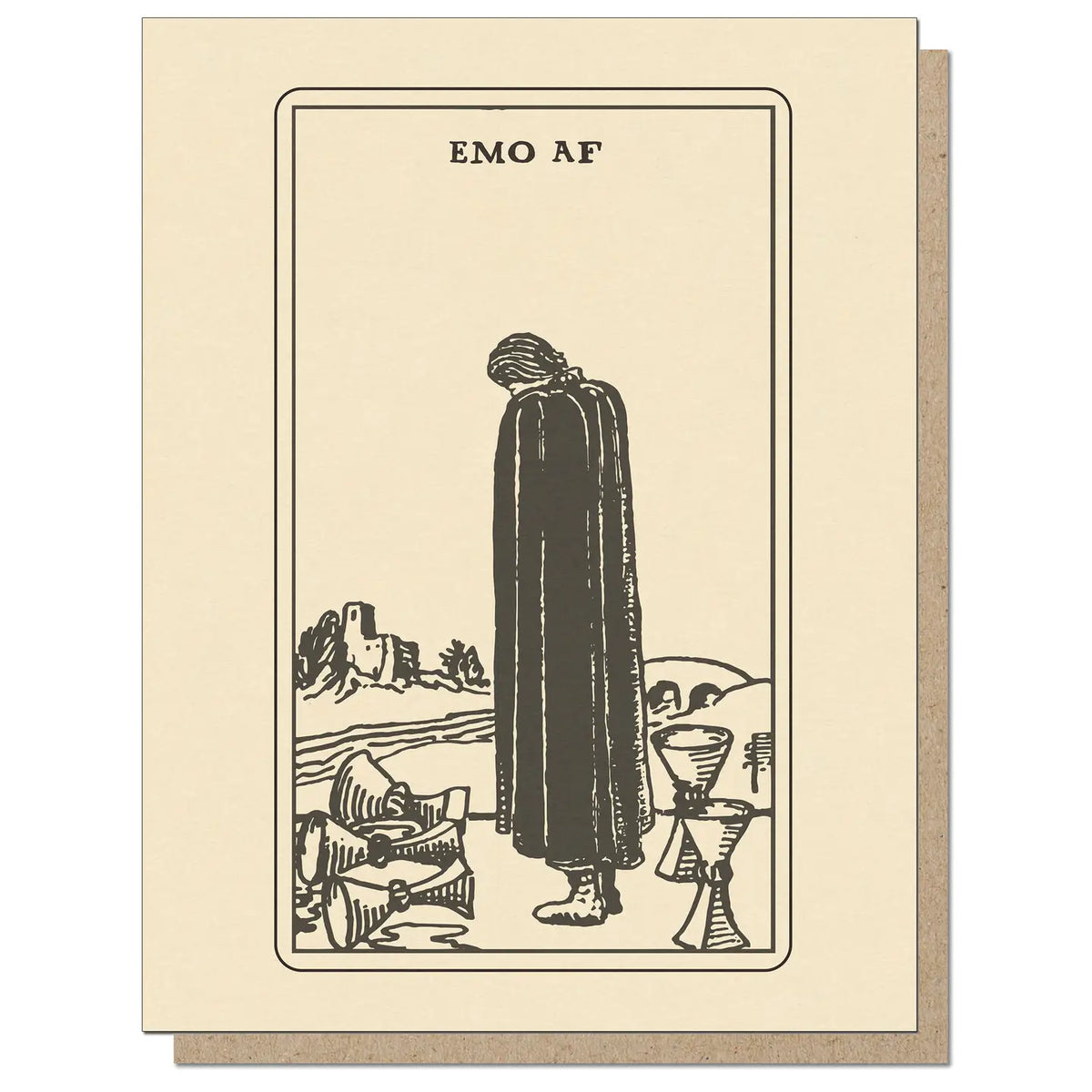Guttersnipe Press Greetings Stationery > Greeting Cards Emo Af Tarot Greeting Card 1145