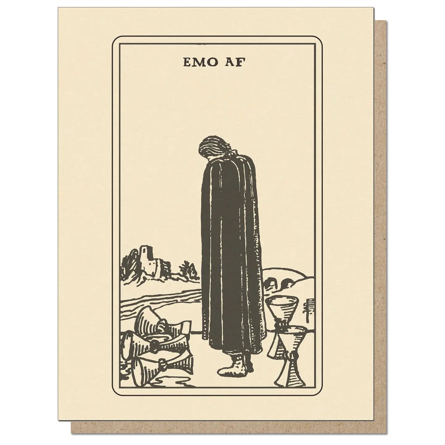 Guttersnipe Press Greetings Stationery > Greeting Cards Emo Af Tarot Greeting Card 1145