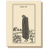 Guttersnipe Press Greetings Stationery > Greeting Cards Emo Af Tarot Greeting Card 1145
