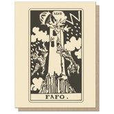 Guttersnipe Press Greetings Stationery > Greeting Cards FAFO Tower Tarot Greeting Card 1153