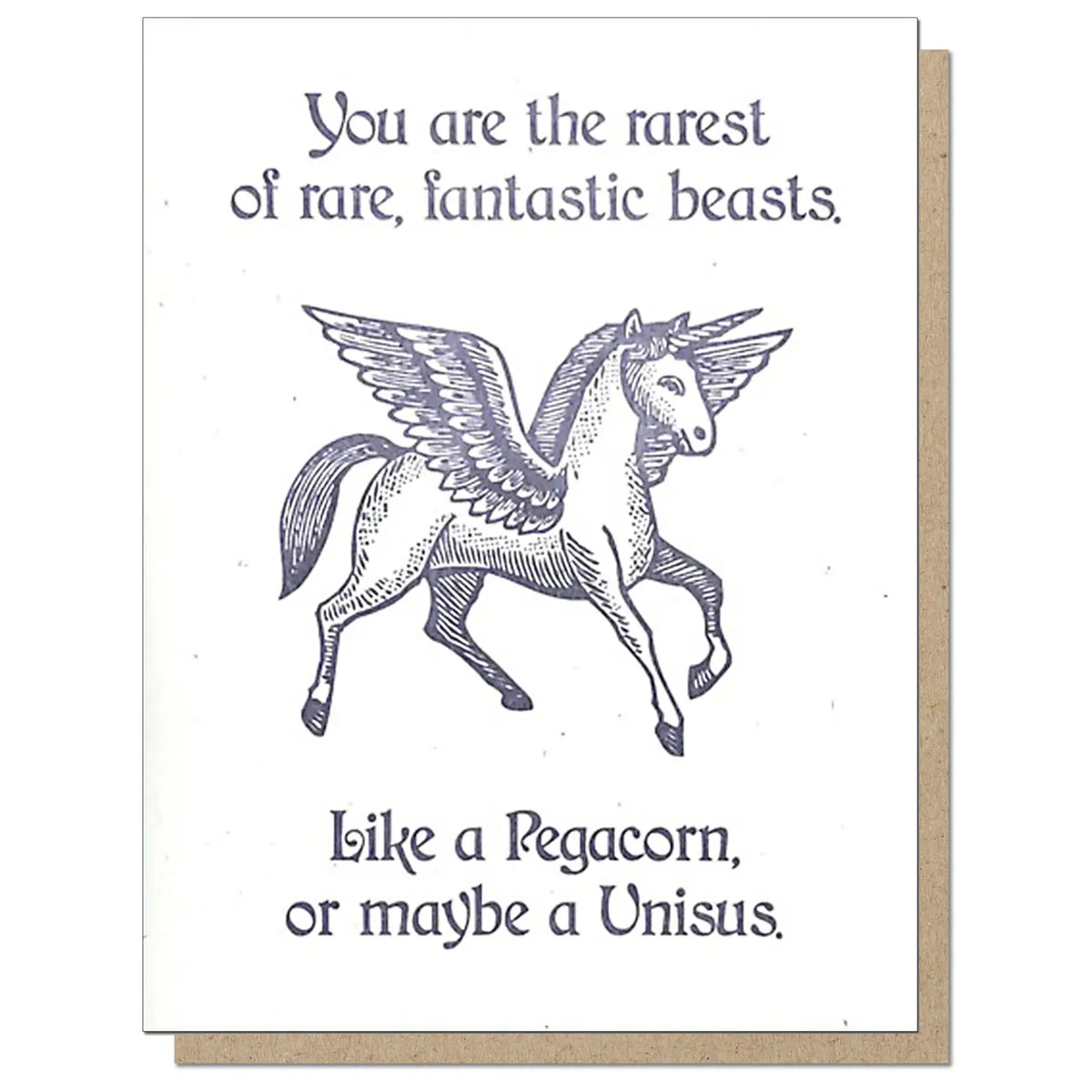 Guttersnipe Press Greetings Stationery > Greeting Cards Pegacorn Card Greeting Card 1058