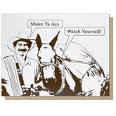 Guttersnipe Press Greetings Stationery > Greeting Cards Shake Ya Ass Greeting Card 1133
