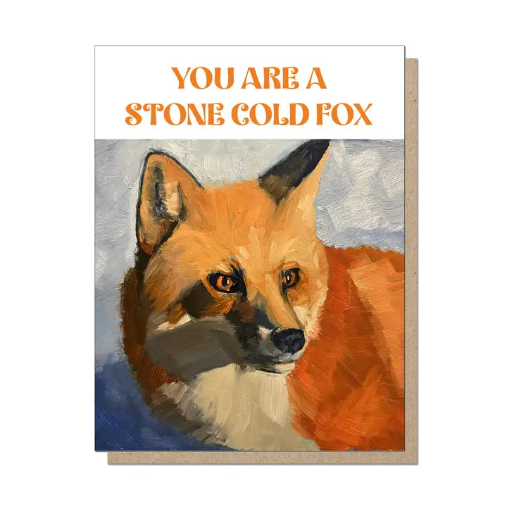 Guttersnipe Press Greetings Stationery > Greeting Cards Stone Cold Fox Greeting Card 1155
