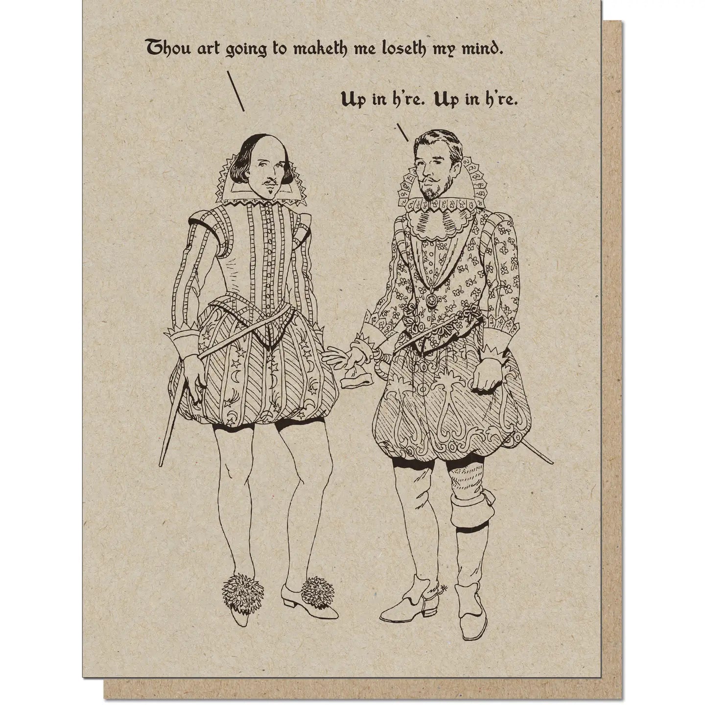 Guttersnipe Press Greetings Stationery > Greeting Cards Up in Here. Hip Hop Shakespeare Greeting Card 1141