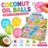 Gypsy Soul Toys > Fidget Toys Coconut Oil Balls Squeeze Toy — Stretchy Stress Relief 48520351009500 Coco1