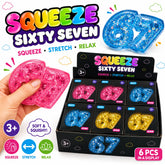 Gypsy Soul Toys > Fidget Toys Squeeze Six Seven Glitter Maltose Squeeze Toy - 67 Squishy 67 67
