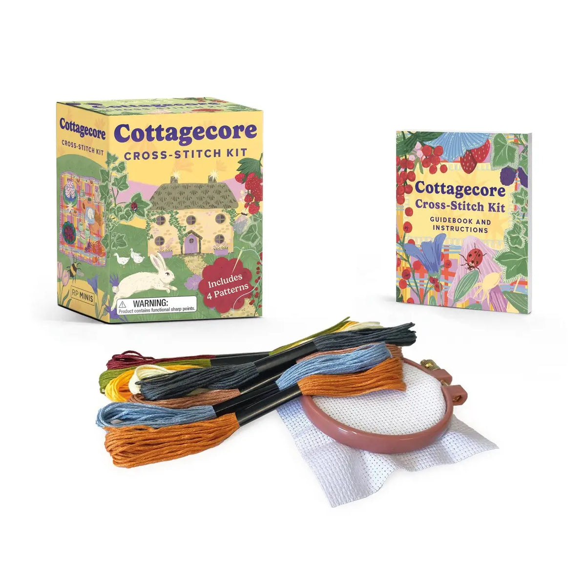 Hachette Book Group Toys > Art Toys Cottagecore Cross-Stitch Kit [Mini Kit] 9780762487783