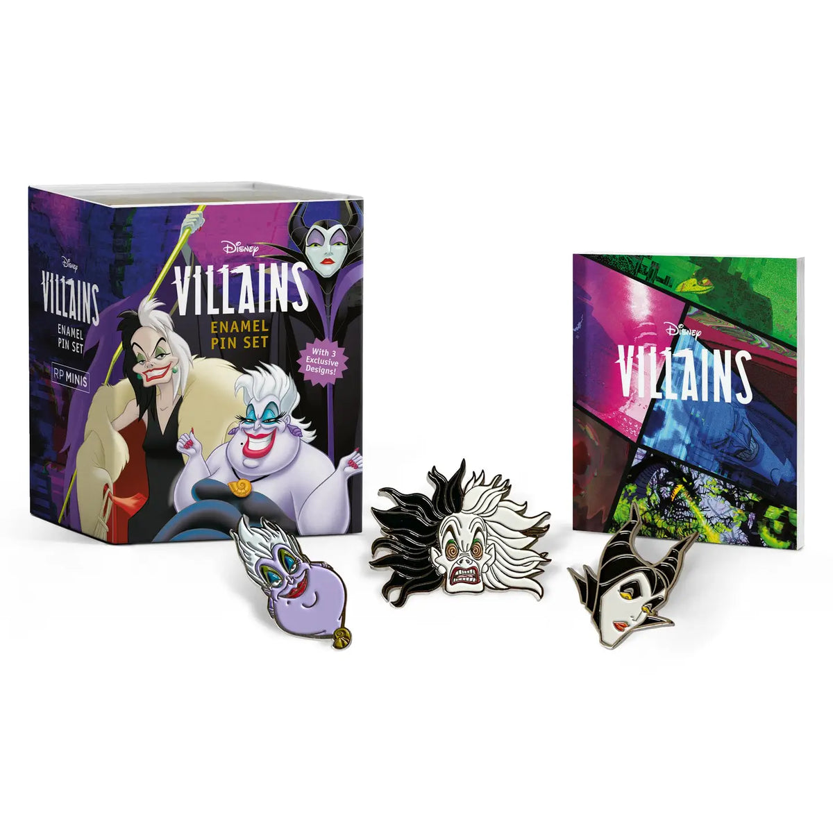 Hachette Book Group Toys > Art Toys Disney Villains Enamel Pin Set [Mini Kit] 9780762472826