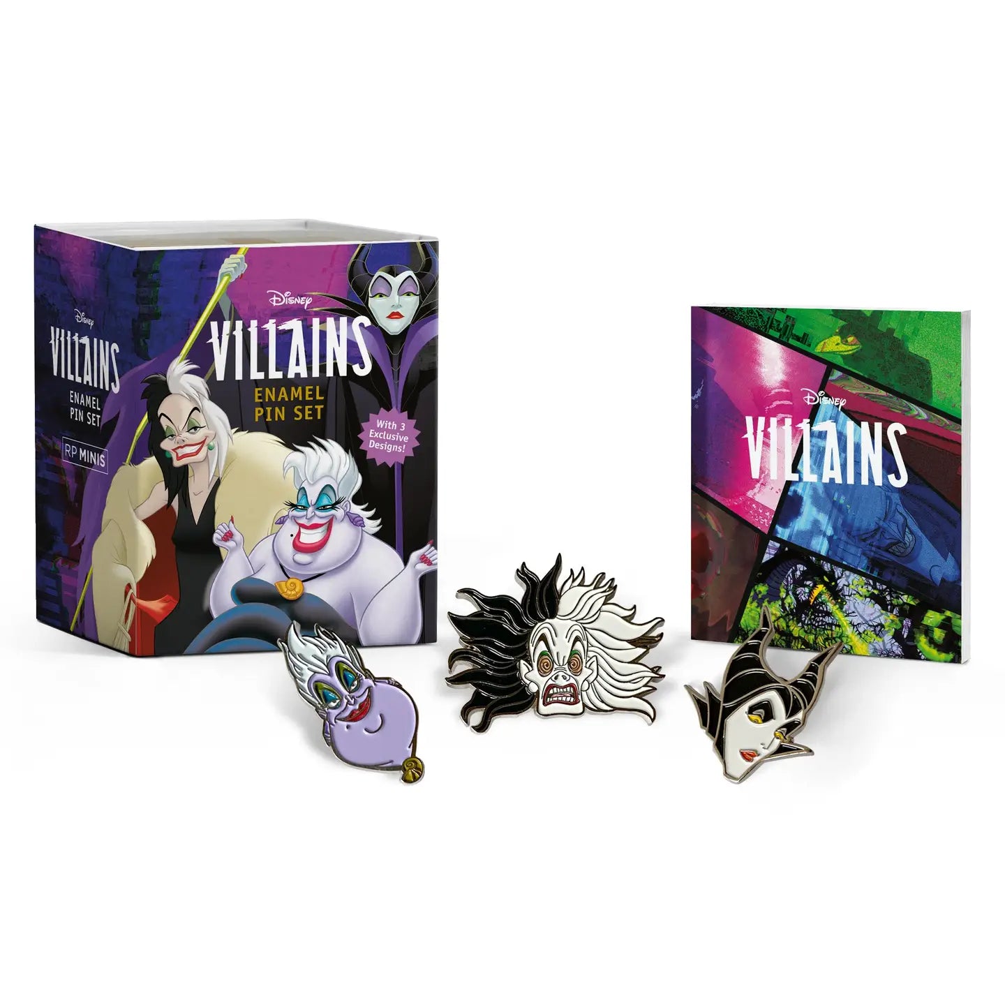 Hachette Book Group Toys > Art Toys Disney Villains Enamel Pin Set [Mini Kit] 9780762472826