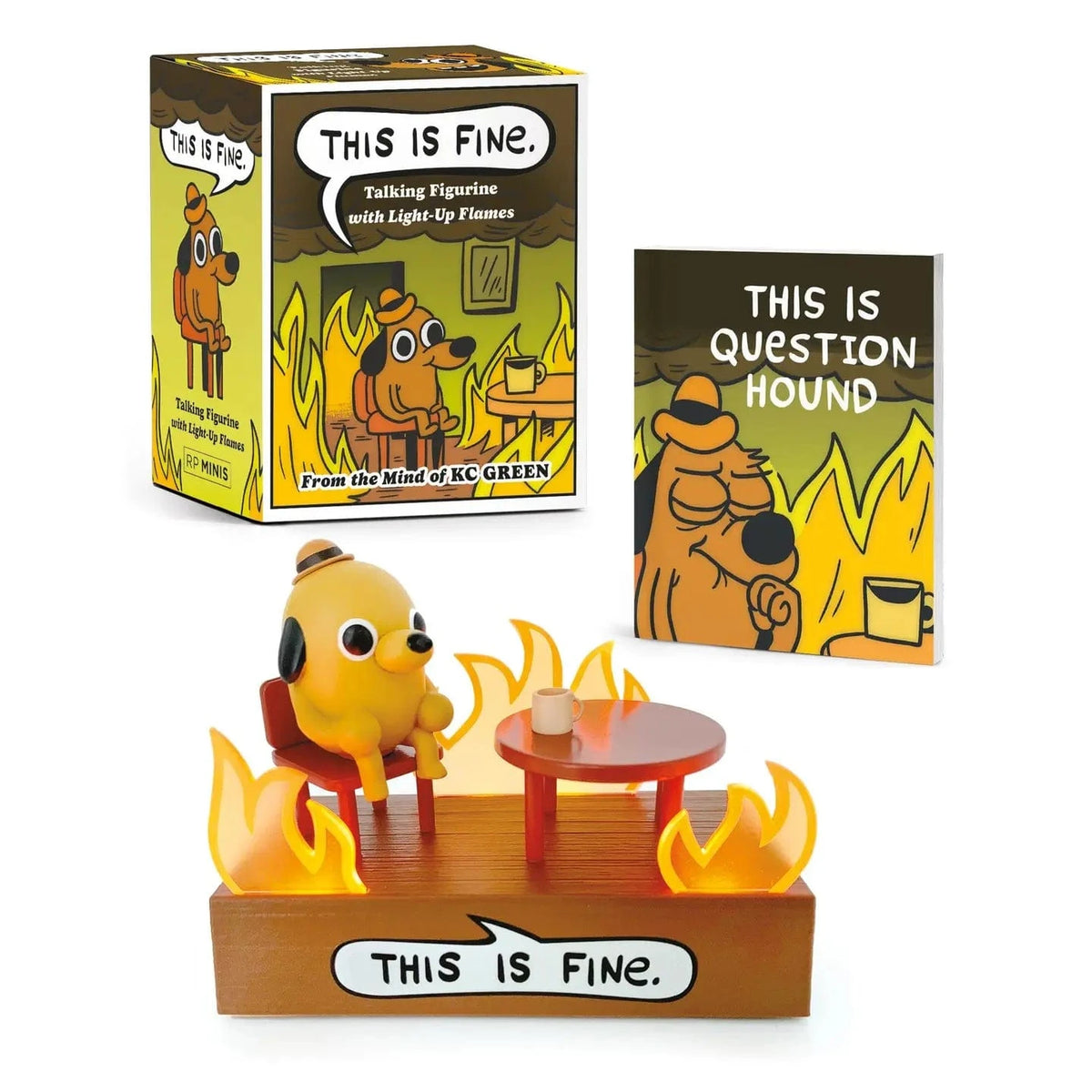 Hachette Book Group Toys > Art Toys This Is Fine Talking Figurine: with Light and Sound! [Mini Kit] 9780762484843