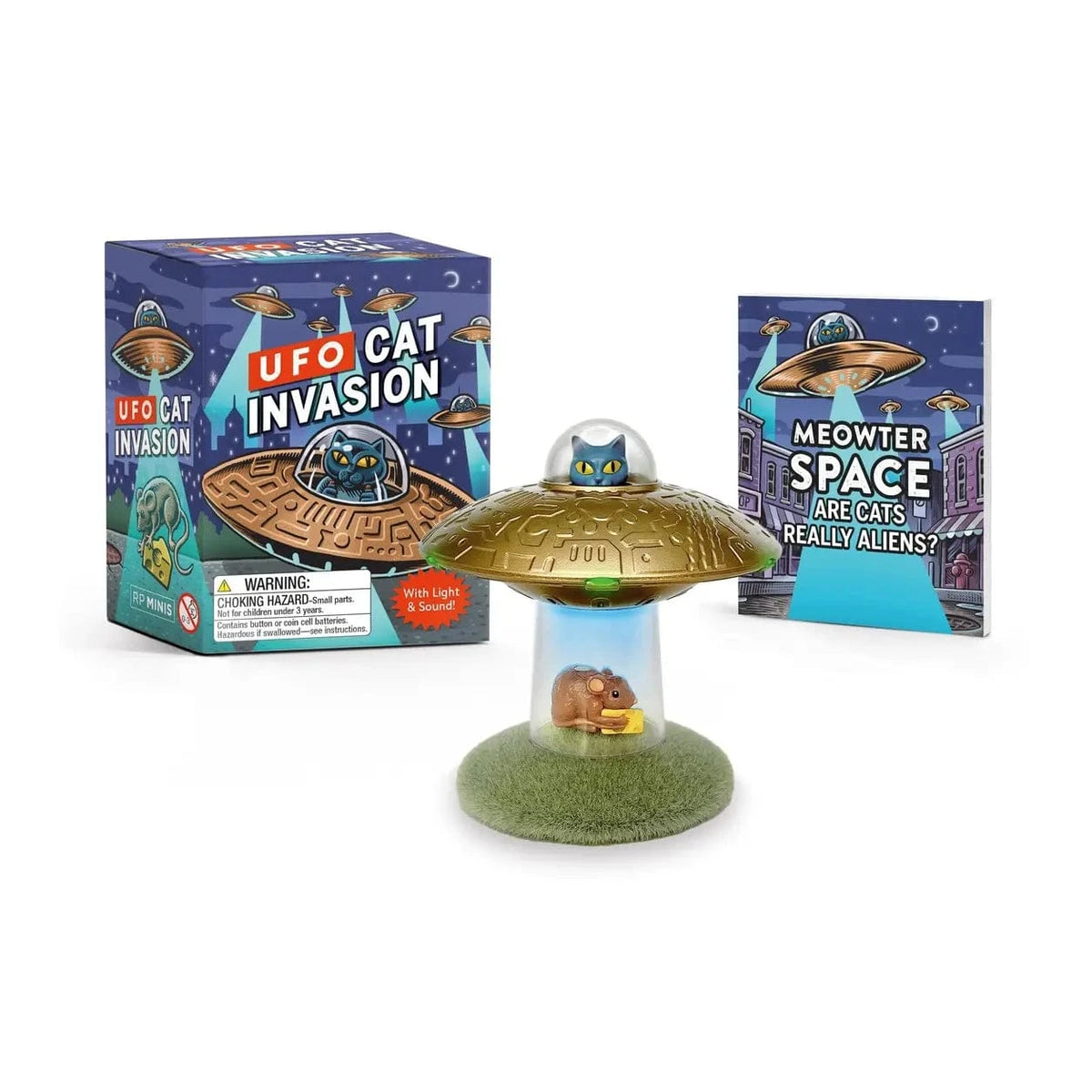 Hachette Book Group Toys > Art Toys Ufo Cat Invasion: with Light and Sound! [Mini Kit] 9780762487820