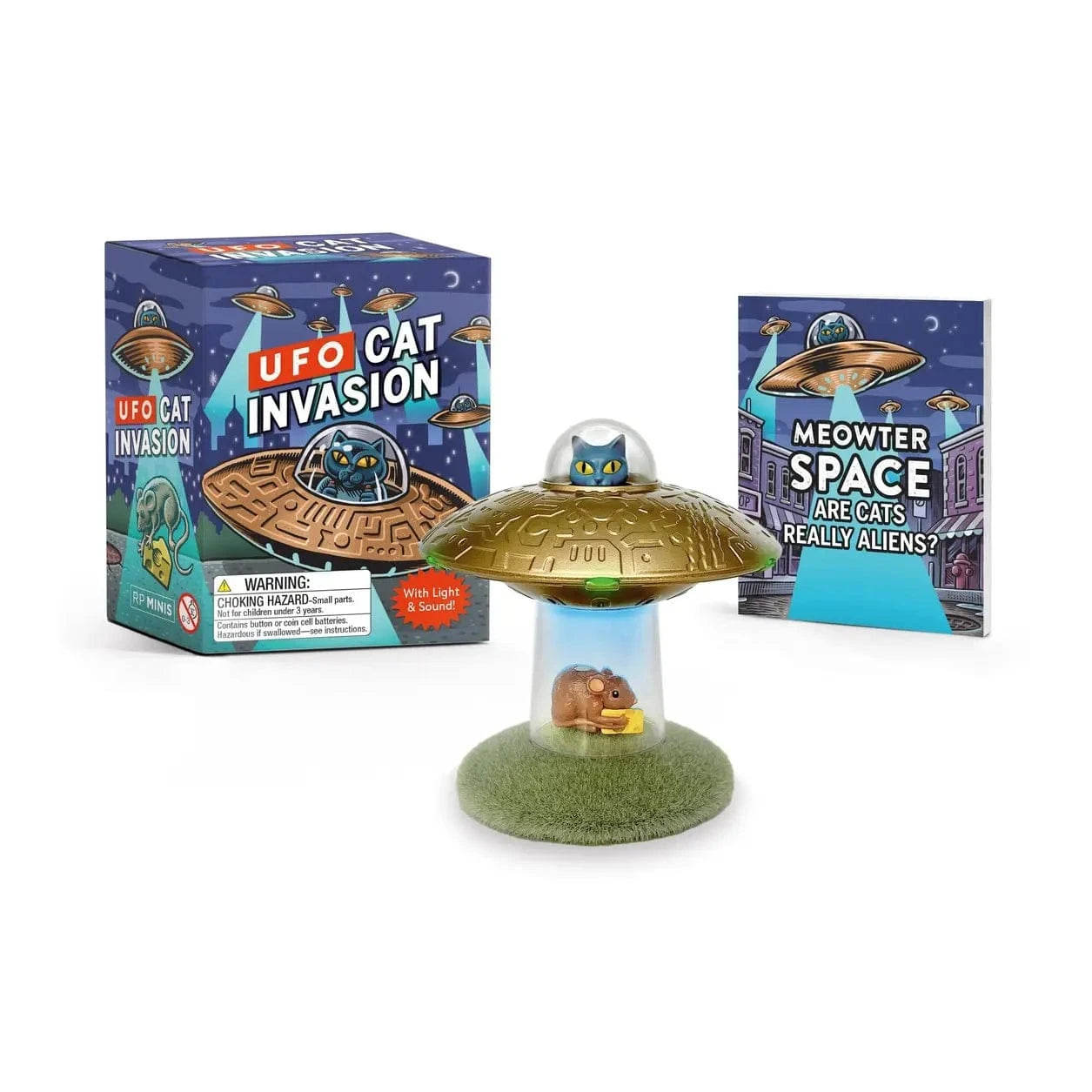 Hachette Book Group Toys > Art Toys Ufo Cat Invasion: with Light and Sound! [Mini Kit] 9780762487820