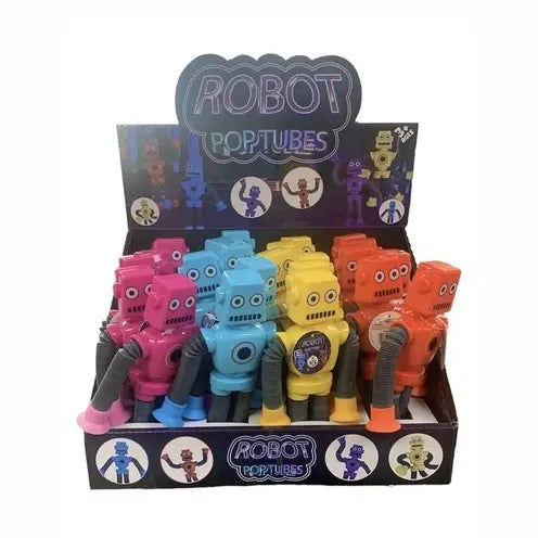 Handee Products (HPC) Toys > Fidget Toys Handee: Pop Tube Robot w/ Suction Cup Hands 060495179124 LB791
