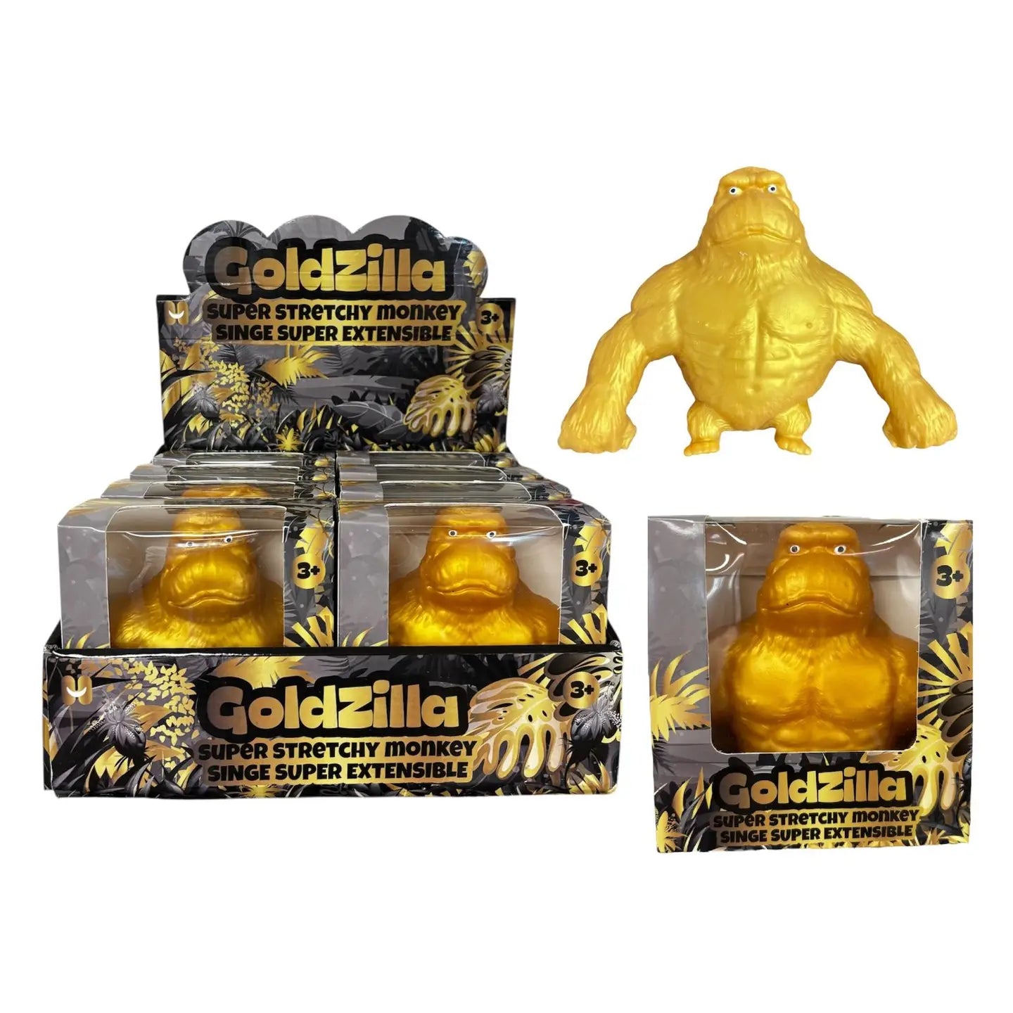 Handee Toys > Fidget Toys Goldzilla - Viral Stretchee Monkee Toy 064049358355 NV3835