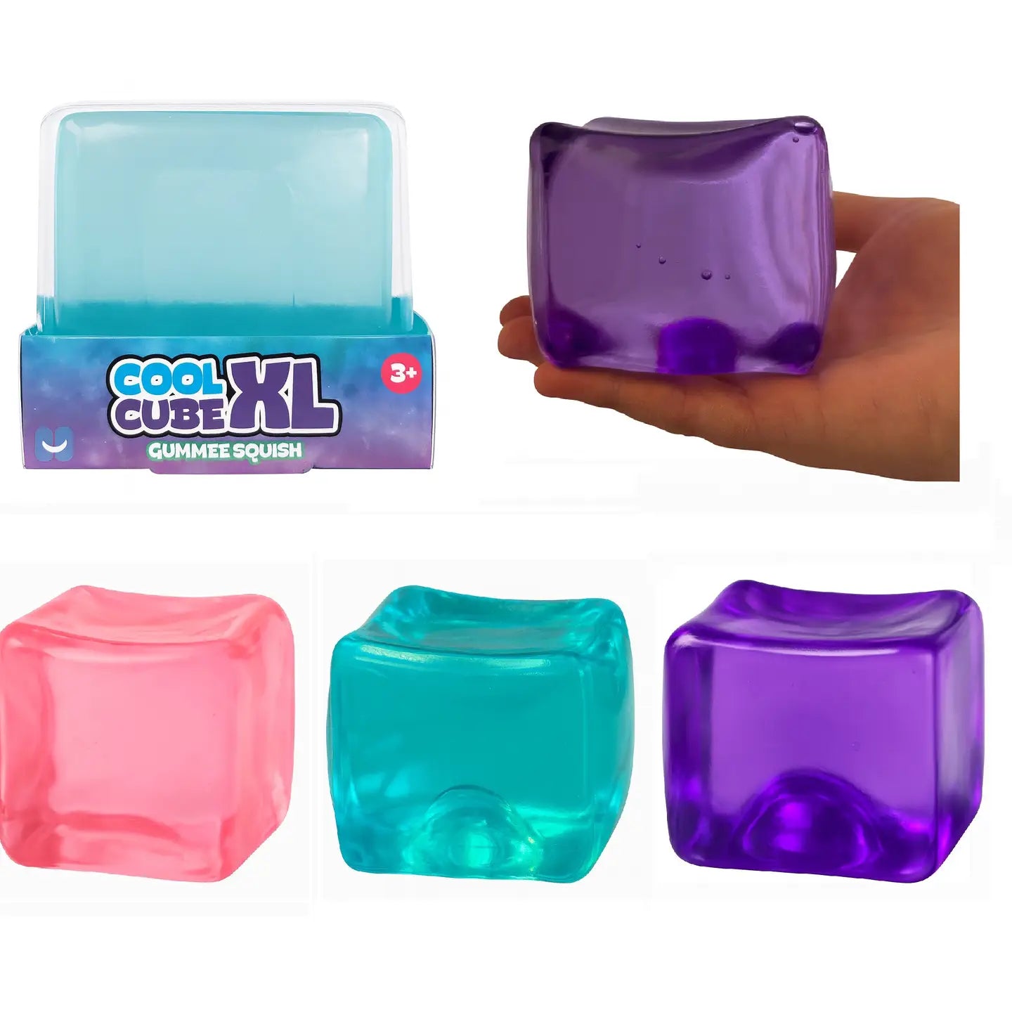 Handee Toys > Fidget Toys Jumbo Cool Cube Xl Gummee Squish 064049358362 NV3836