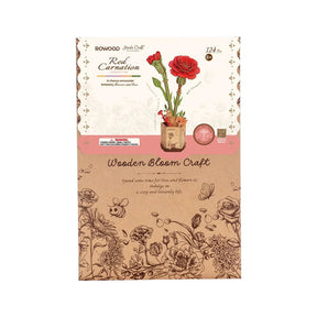 Hands Craft Model Kits > Other Model Kits 3D Wooden Flower Puzzle: Red Carnation 810101581526