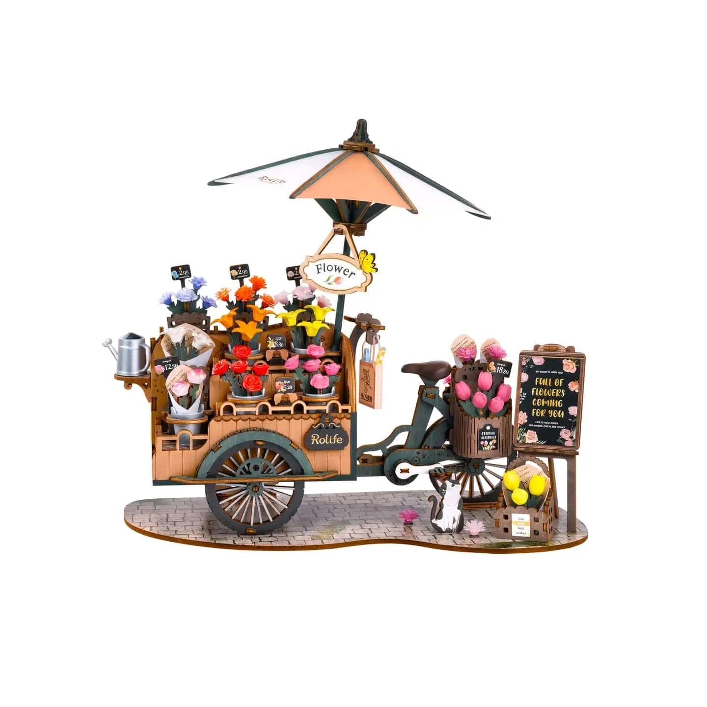Hands Craft Model Kits > Other Model Kits 3D Wooden Puzzle: Blossom Cart 810101581922 TGS03