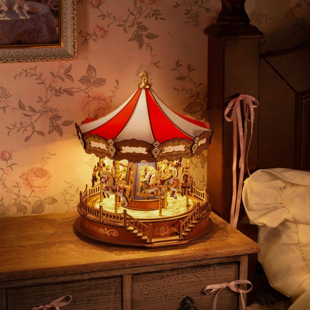 Hands Craft Model Kits > Other Model Kits 3D Wooden Puzzle: Classic Carousel 810101582431 AMC01