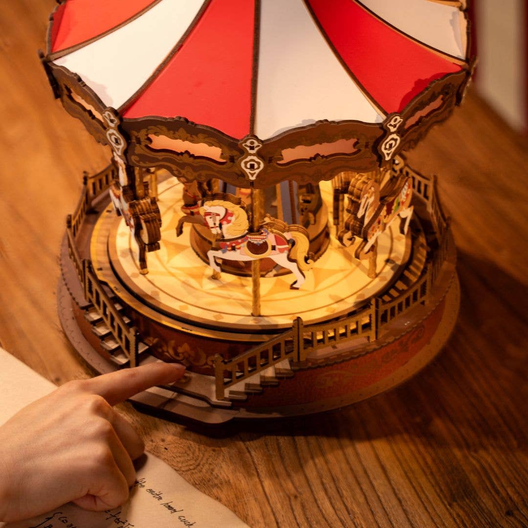 Hands Craft Model Kits > Other Model Kits 3D Wooden Puzzle: Classic Carousel 810101582431 AMC01