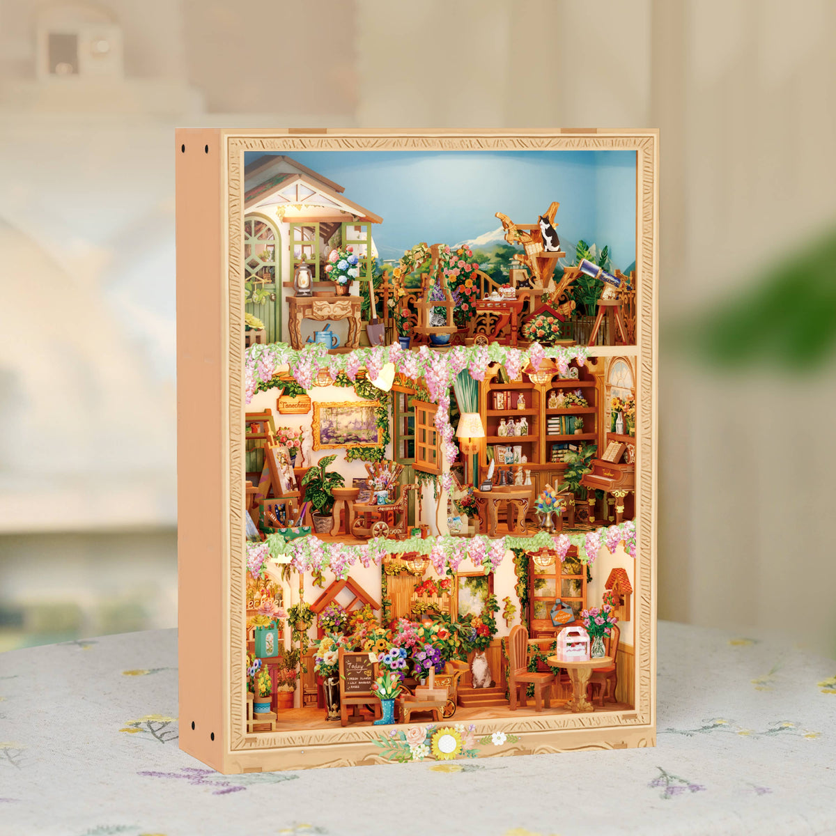 Hands Craft Model Kits > Other Model Kits DIY 3D Puzzle Kit: Blossom Time w/ Dust Cover 810101583315 HTQ455