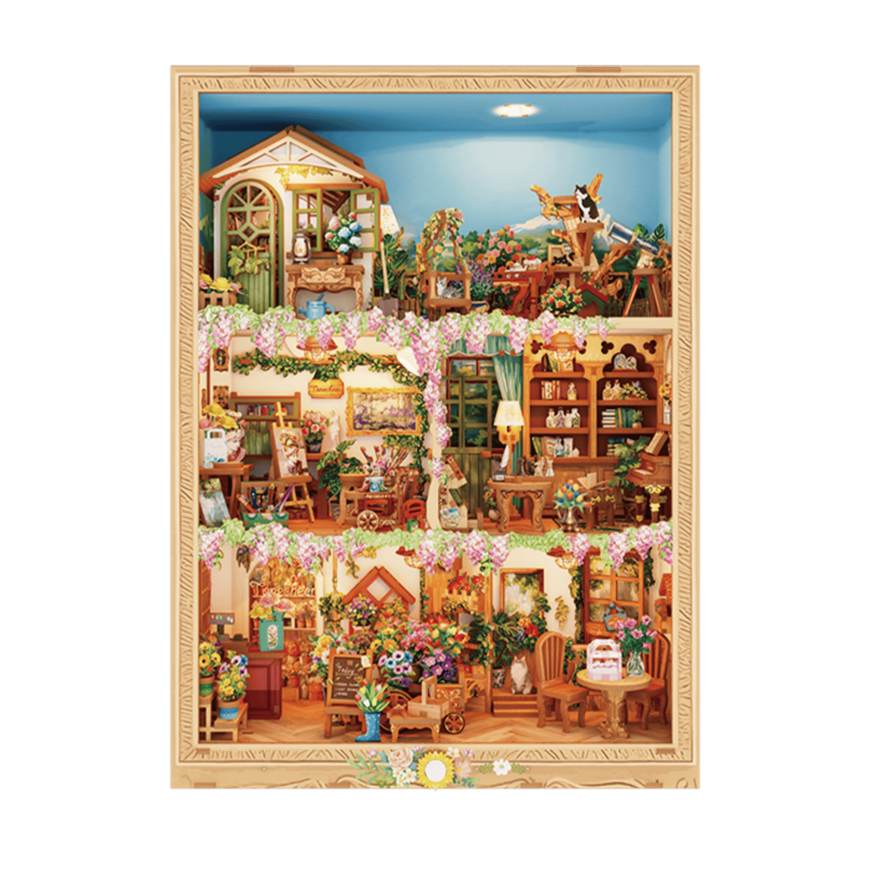 Hands Craft Model Kits > Other Model Kits DIY 3D Puzzle Kit: Blossom Time w/ Dust Cover 810101583315 HTQ455