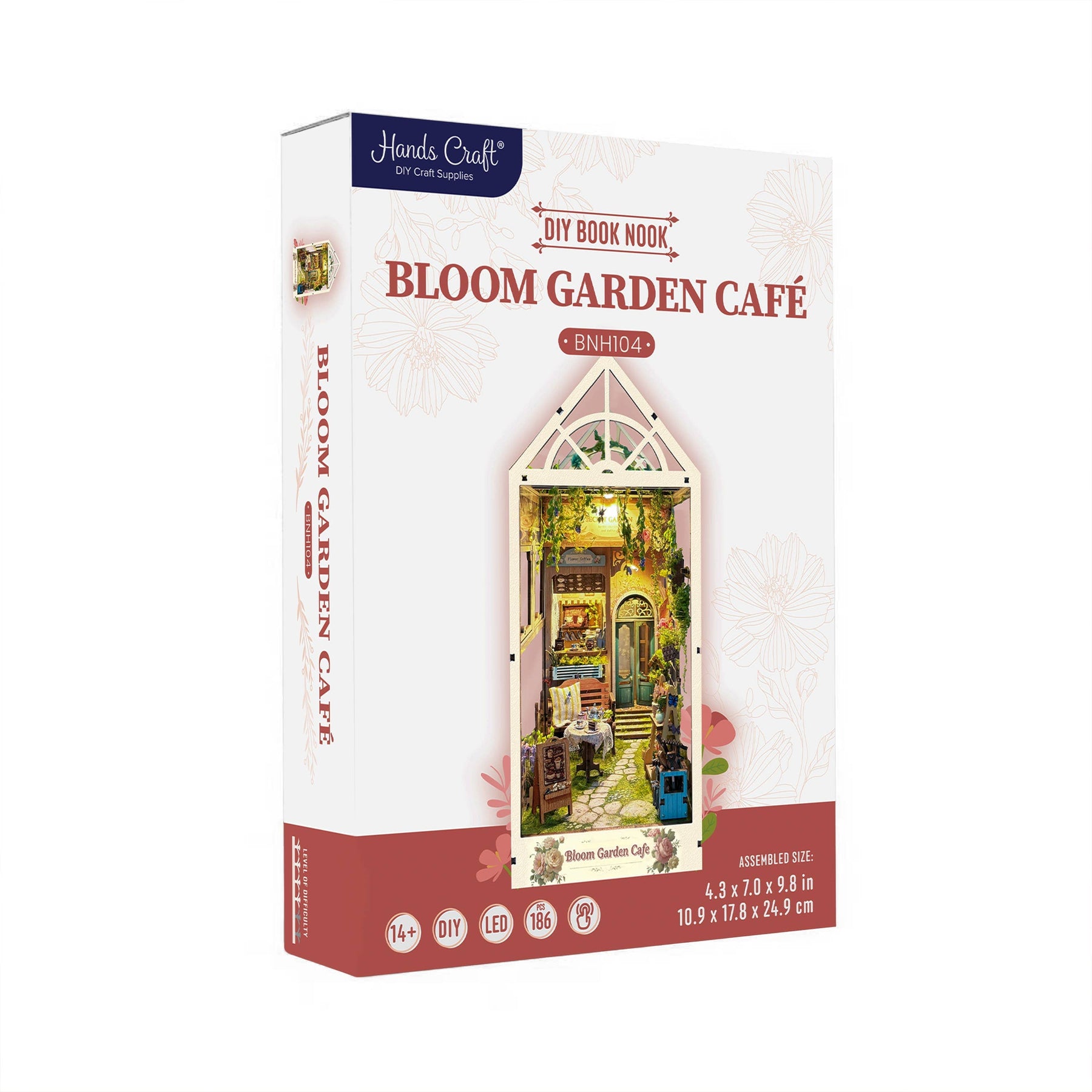 Hands Craft Model Kits > Other Model Kits DIY Book Nook Kit: Bloom Garden Café 810101583704 BNH104