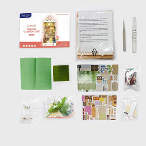 Hands Craft Model Kits > Other Model Kits DIY Book Nook Kit: Bloom Garden Café 810101583704 BNH104