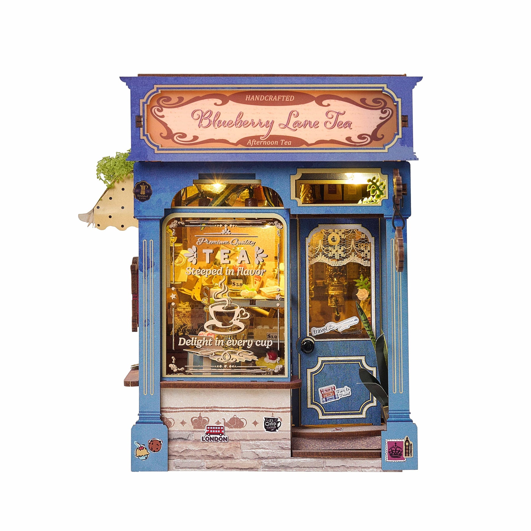 Hands Craft Model Kits > Other Model Kits DIY Book Nook Kit: Blueberry Lane Tea 810101583339 MIN205