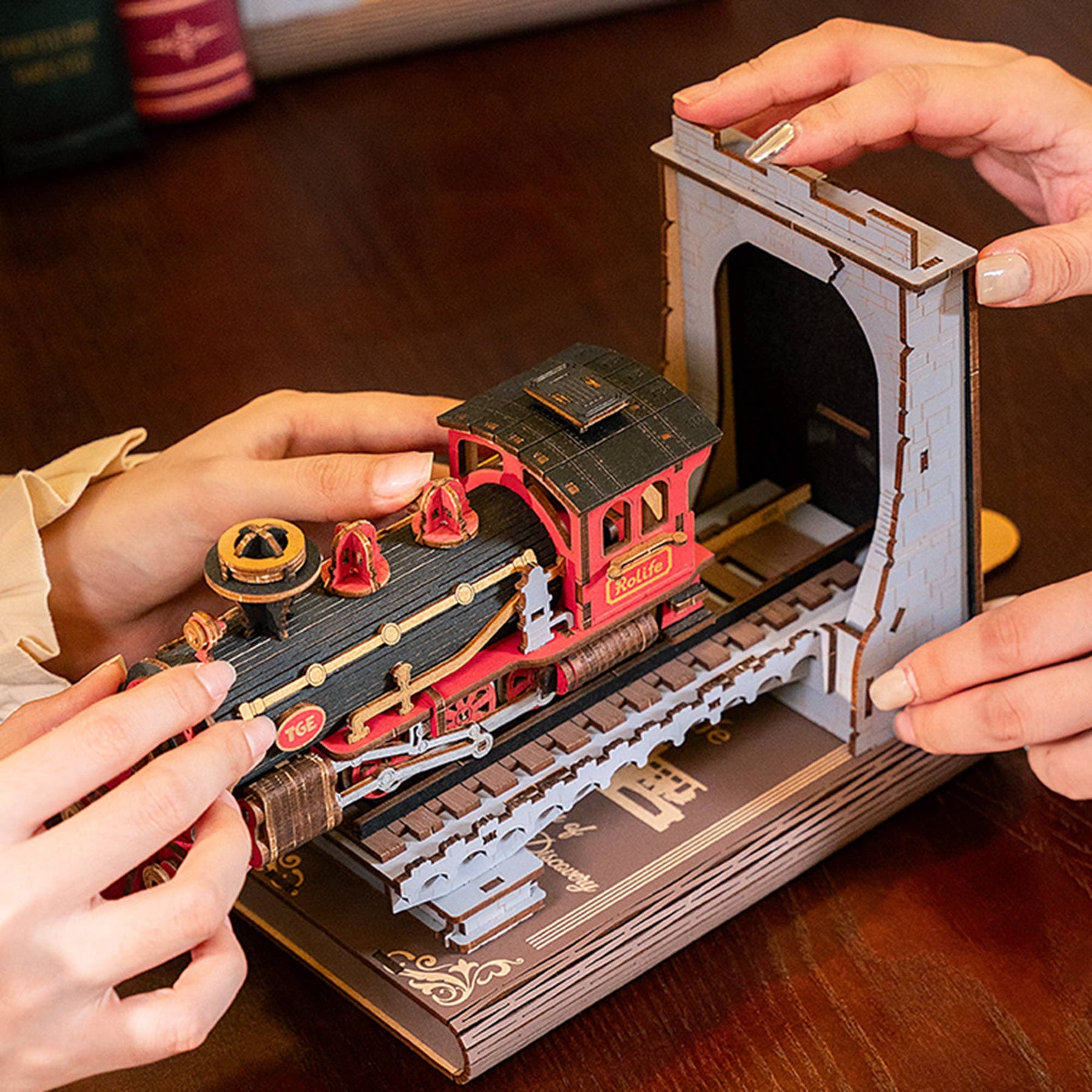 Hands Craft Model Kits > Other Model Kits DIY Book Nook Kit: Century Train 810101582738 TGE01