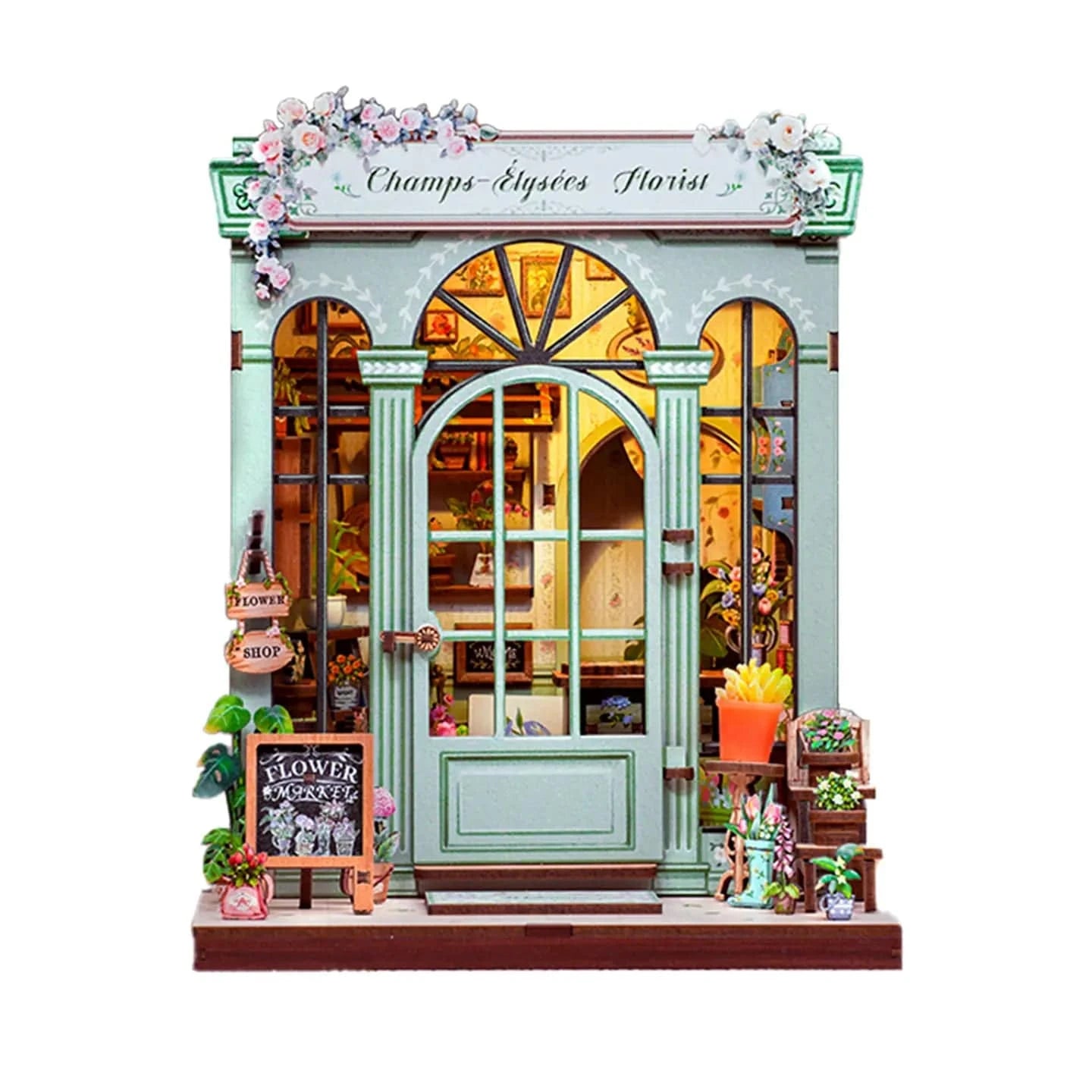 Hands Craft Model Kits > Other Model Kits Diy Book Nook Kit: Champs-Élysées Florist 810101582141 HCB402
