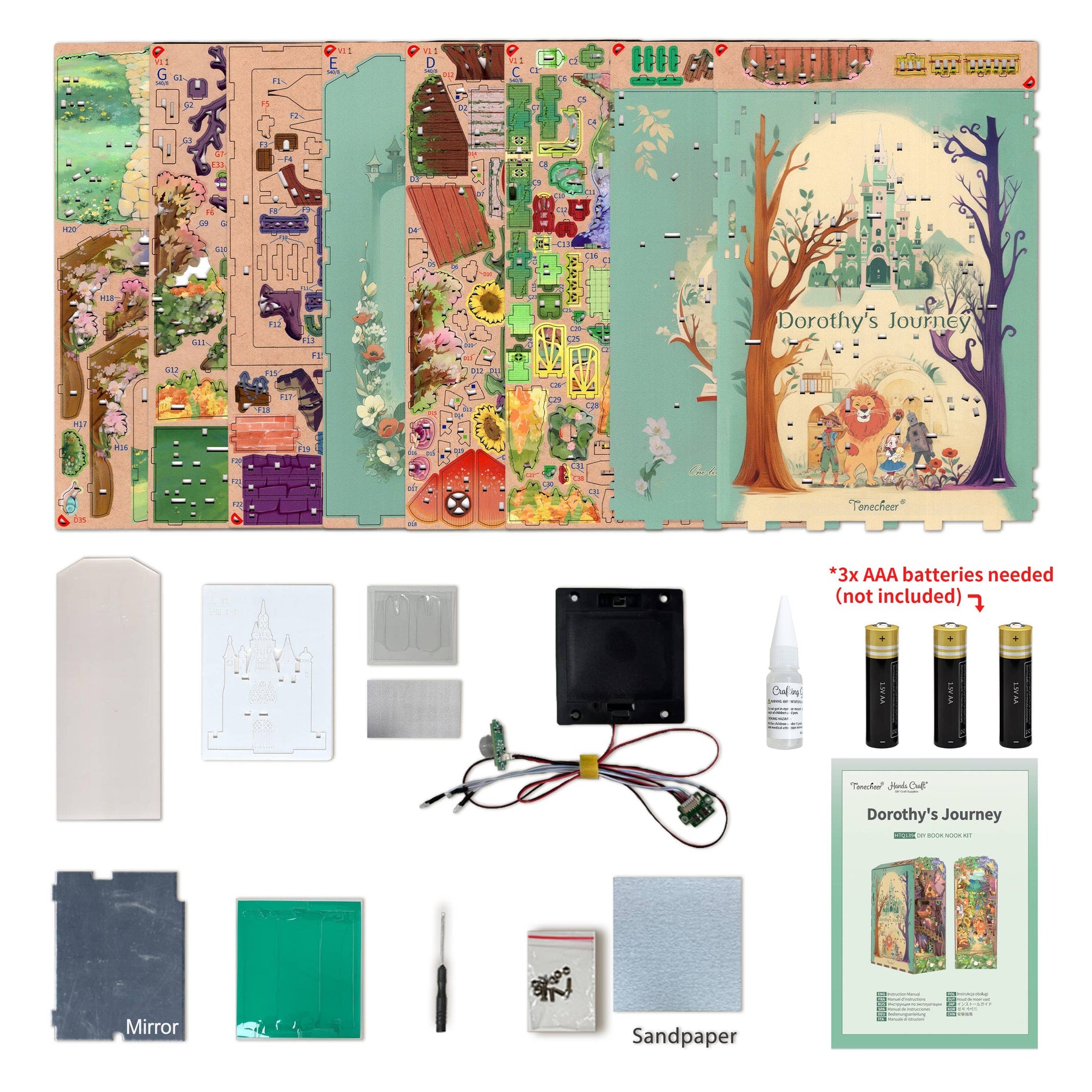 Hands Craft Model Kits > Other Model Kits DIY Book Nook Kit: Dorothy's Journey w/ Dust Cover 810101583292 HTQ139