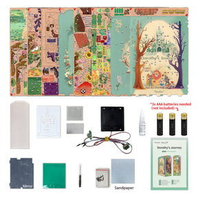 Hands Craft Model Kits > Other Model Kits DIY Book Nook Kit: Dorothy's Journey w/ Dust Cover 810101583292 HTQ139