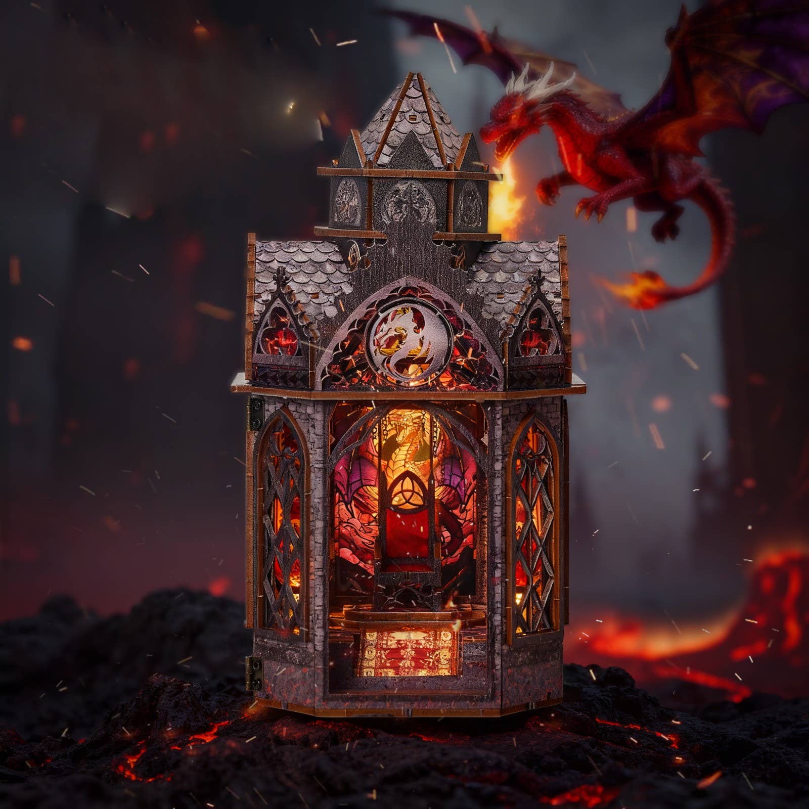 Hands Craft Model Kits > Other Model Kits DIY Book Nook Kit: Ember Throne 810101583353 MIN207