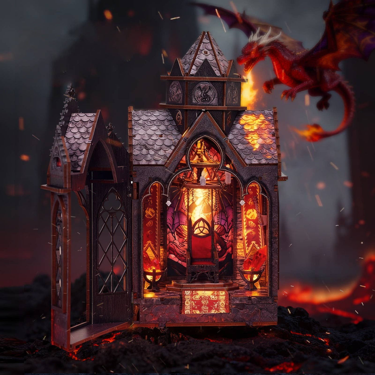 Hands Craft Model Kits > Other Model Kits DIY Book Nook Kit: Ember Throne 810101583353 MIN207
