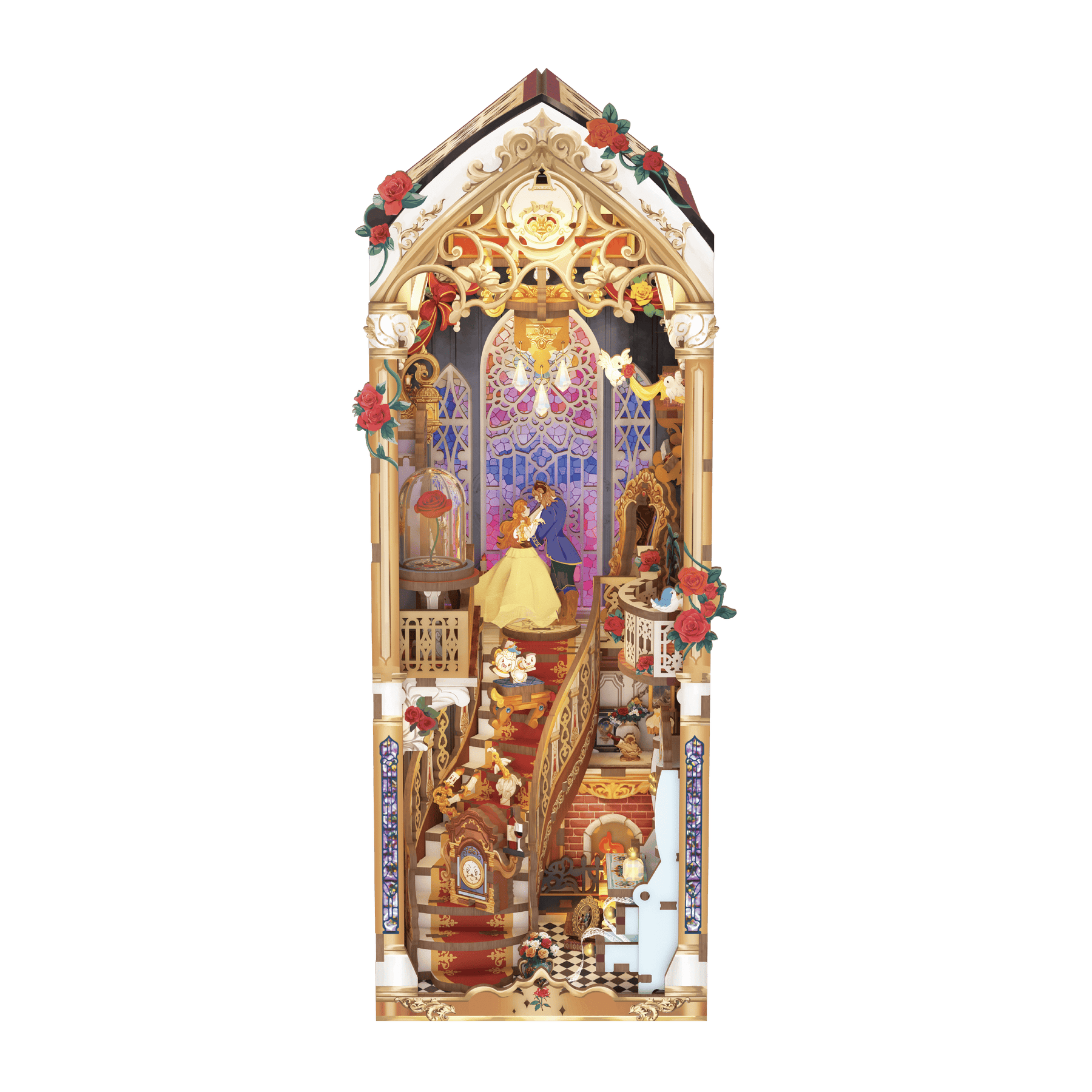 Hands Craft Model Kits > Other Model Kits DIY Book Nook Kit: Enchanted Rose w/ Dust Cover 810101583179 HTQ147