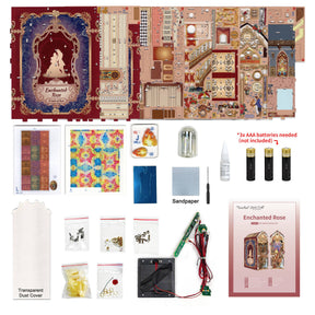 Hands Craft Model Kits > Other Model Kits DIY Book Nook Kit: Enchanted Rose w/ Dust Cover 810101583179 HTQ147