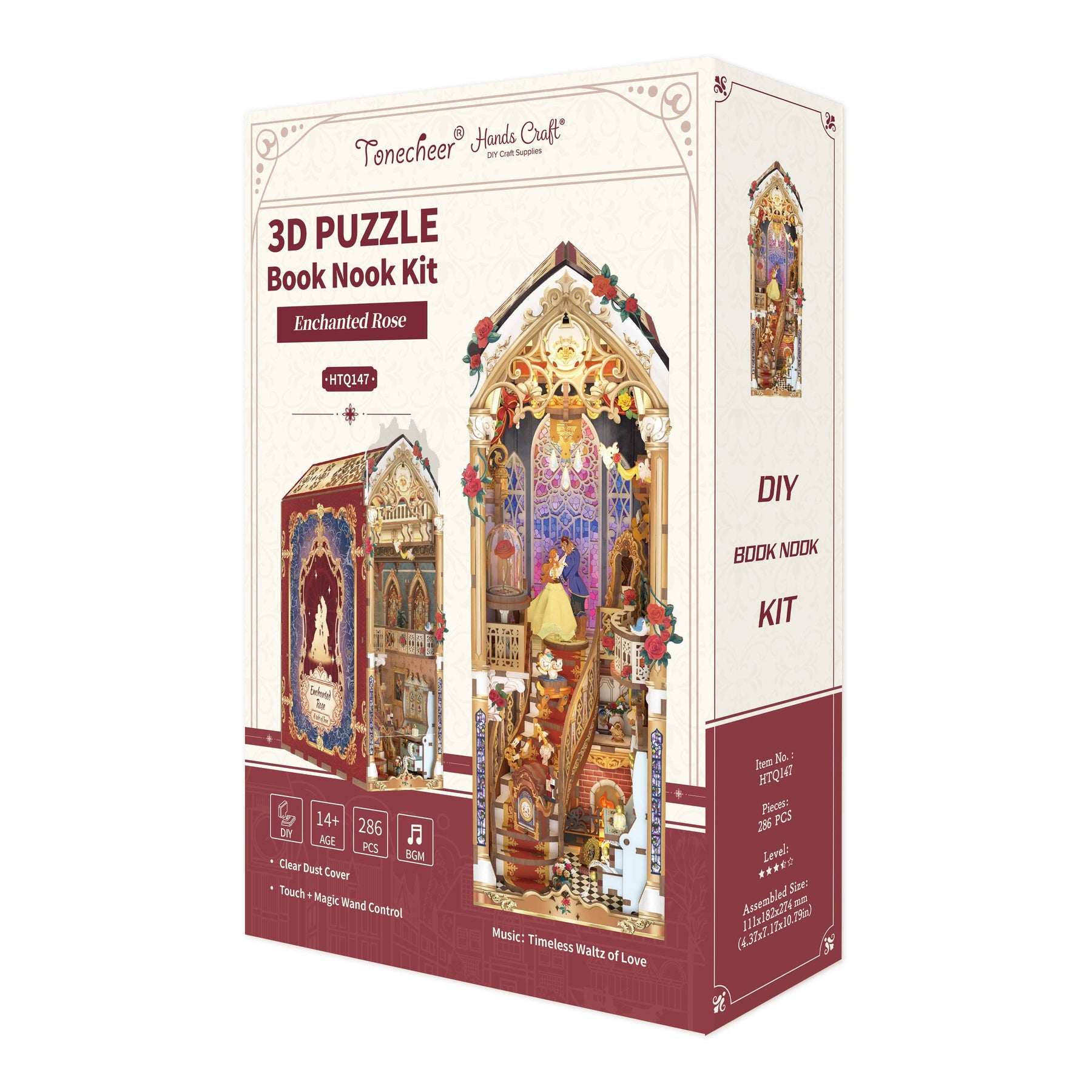 Hands Craft Model Kits > Other Model Kits DIY Book Nook Kit: Enchanted Rose w/ Dust Cover 810101583179 HTQ147