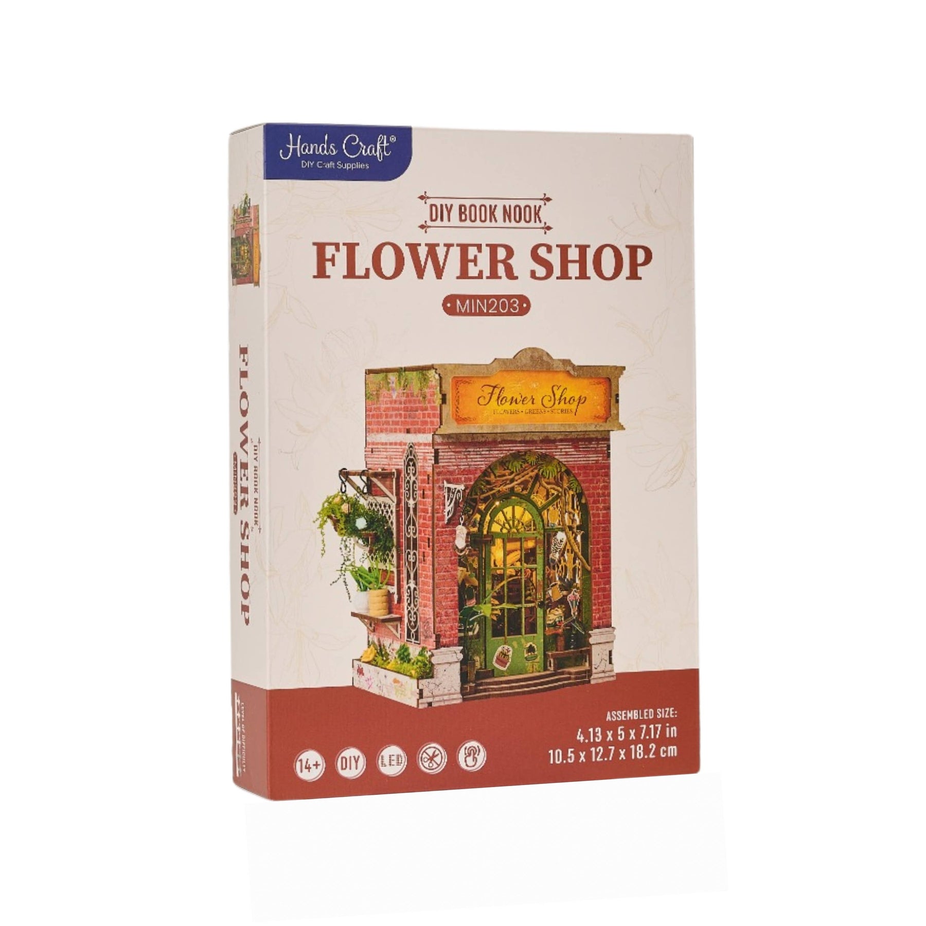 Hands Craft Model Kits > Other Model Kits DIY Book Nook Kit: Flower Shop 810101582479 MIN203