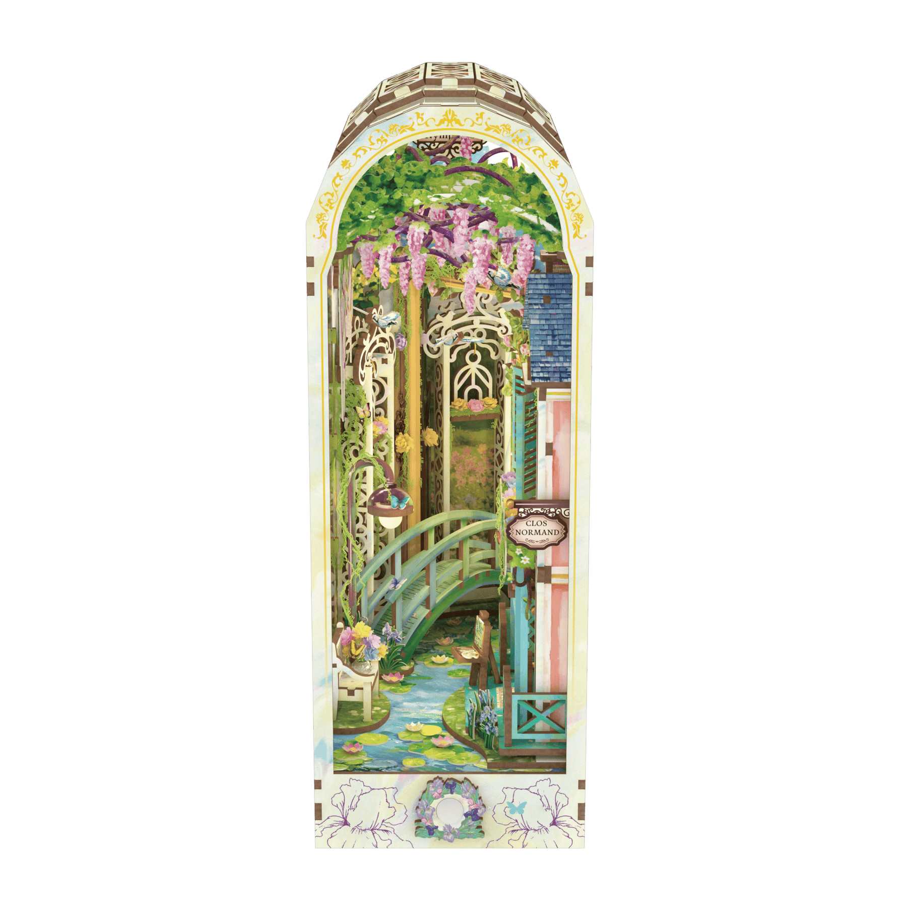 Hands Craft Model Kits > Other Model Kits DIY Book Nook Kit: Giverny Garden w/ Dust Cover 810101583186 HTQ138