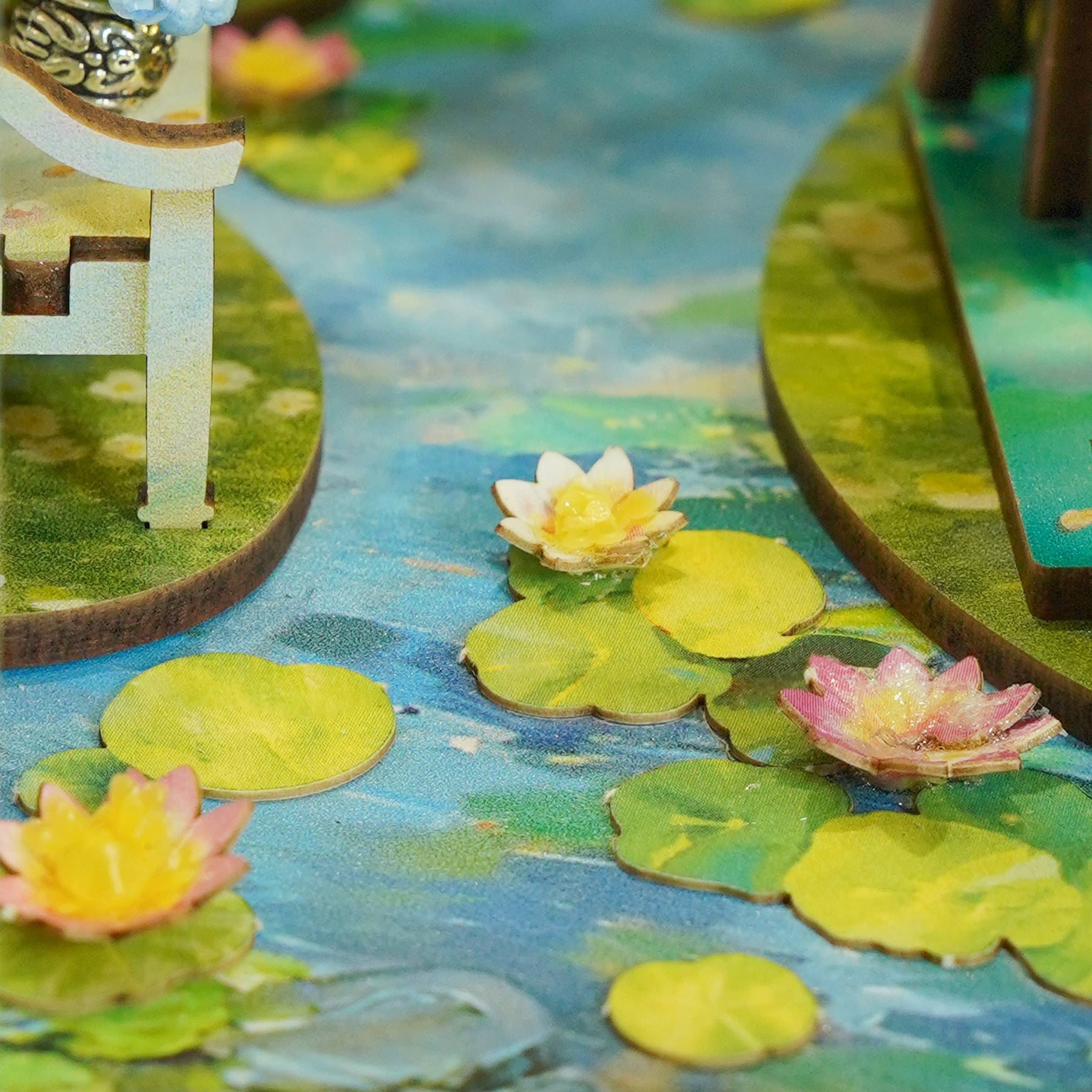 Hands Craft Model Kits > Other Model Kits DIY Book Nook Kit: Giverny Garden w/ Dust Cover 810101583186 HTQ138