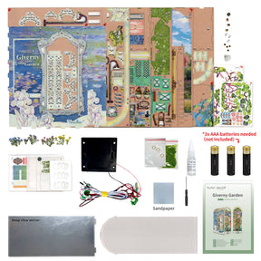 Hands Craft Model Kits > Other Model Kits DIY Book Nook Kit: Giverny Garden w/ Dust Cover 810101583186 HTQ138