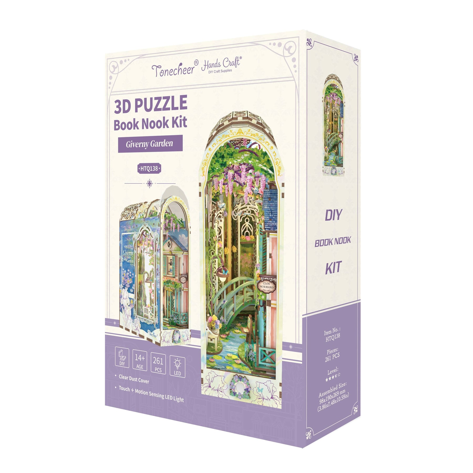 Hands Craft Model Kits > Other Model Kits DIY Book Nook Kit: Giverny Garden w/ Dust Cover 810101583186 HTQ138