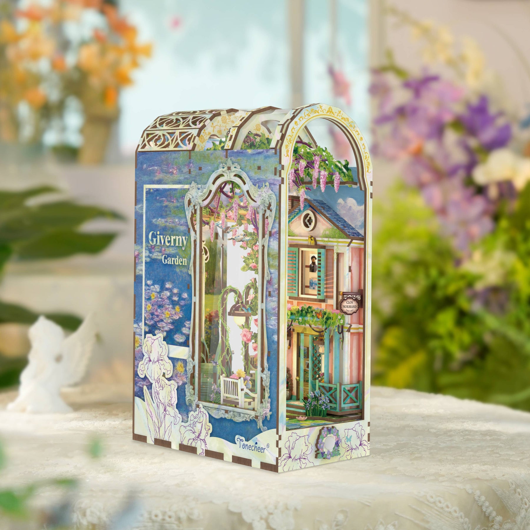 Hands Craft Model Kits > Other Model Kits DIY Book Nook Kit: Giverny Garden w/ Dust Cover 810101583186 HTQ138