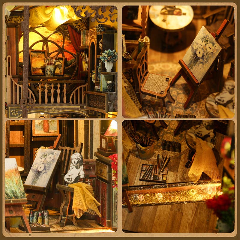 Hands Craft Model Kits > Other Model Kits DIY Book Nook Kit: Golden Twilight Studio 810101583636 BNH102